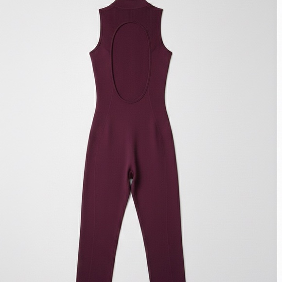 Fabletics x Khloé Kardashian Oasis Seamless Jumpsuit – Shadow Purple – Sz Medium - Picture 6 of 8